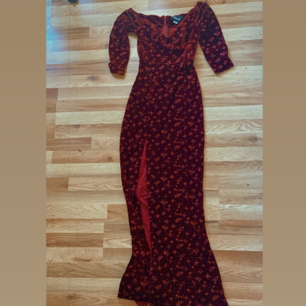 Vintage Velvet Maxi Dress